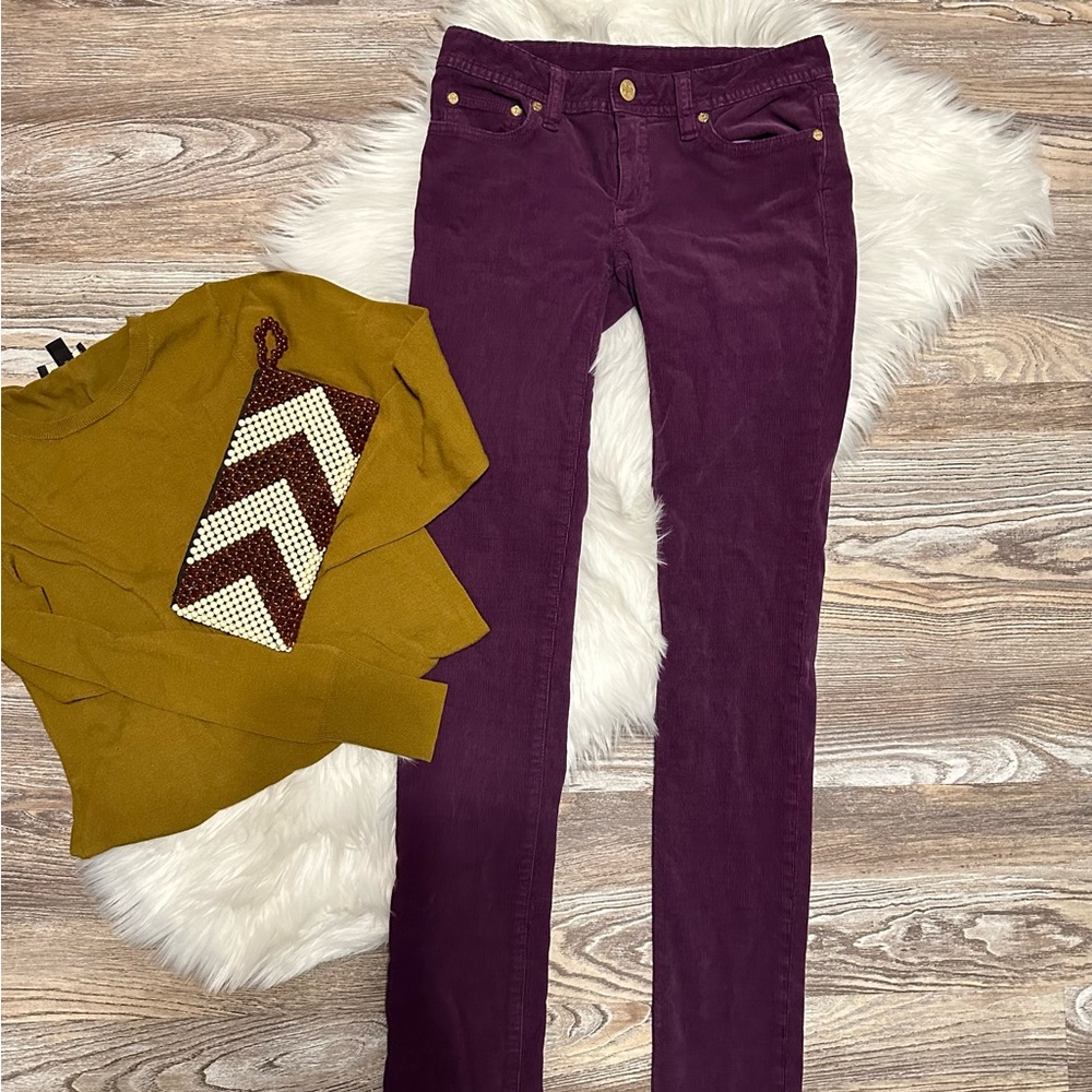 Tory Burch Mulberry Purple Corduroy Jeans